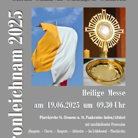 Fronleichnam 2025 Pastoraler Raum Inden-Langerwehe