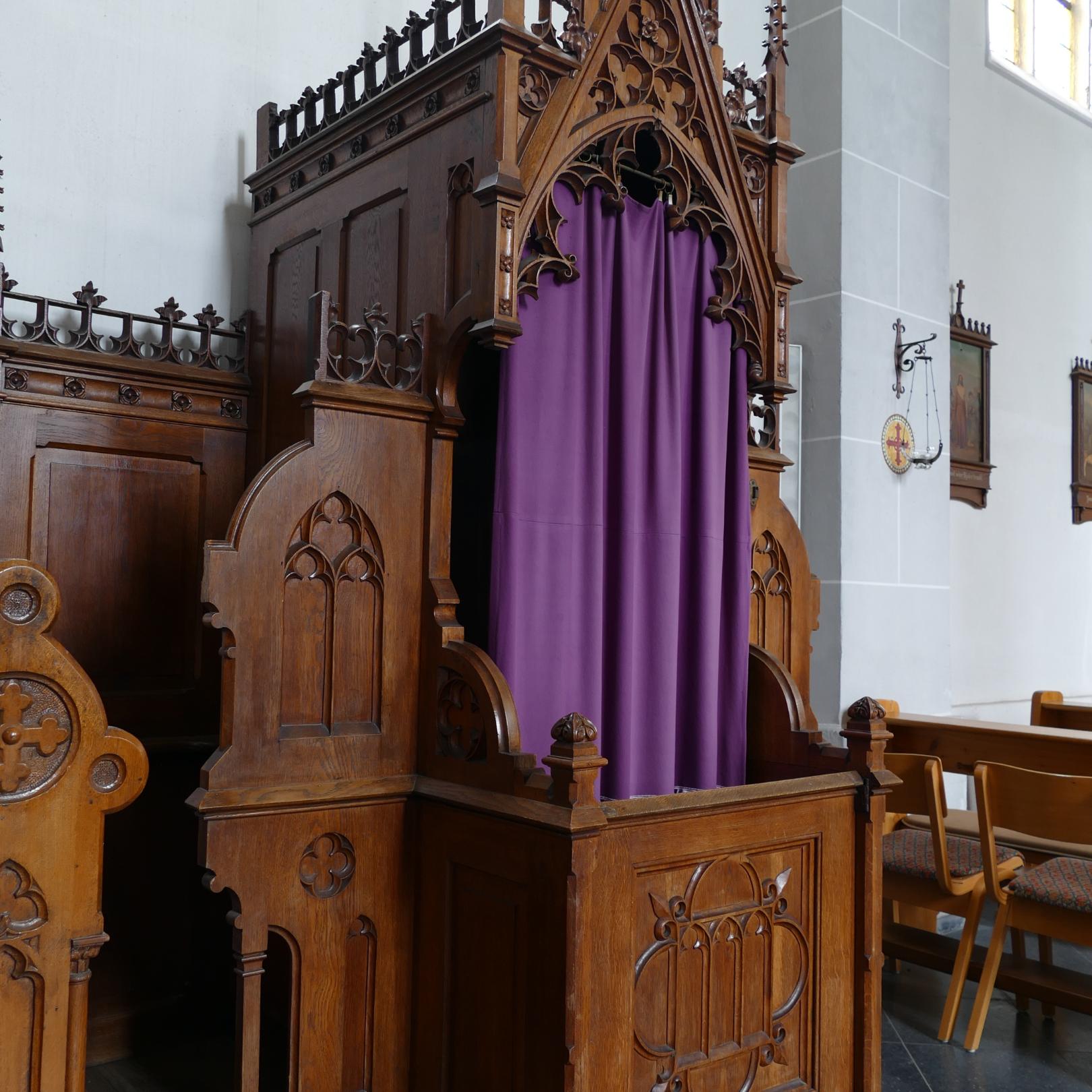 Beichtstuhl, St. Nikolaus Frenz