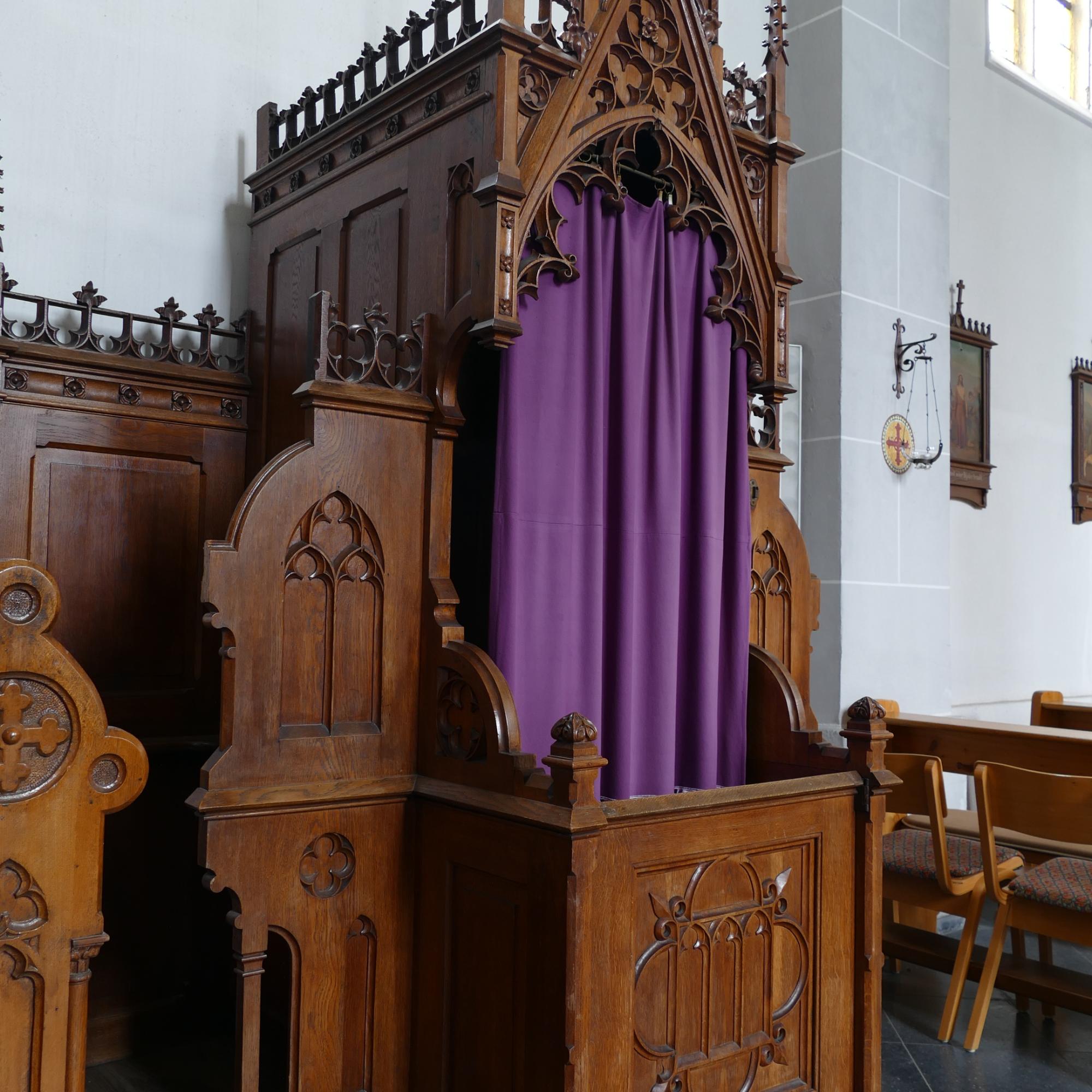 Beichtstuhl, St. Nikolaus Frenz