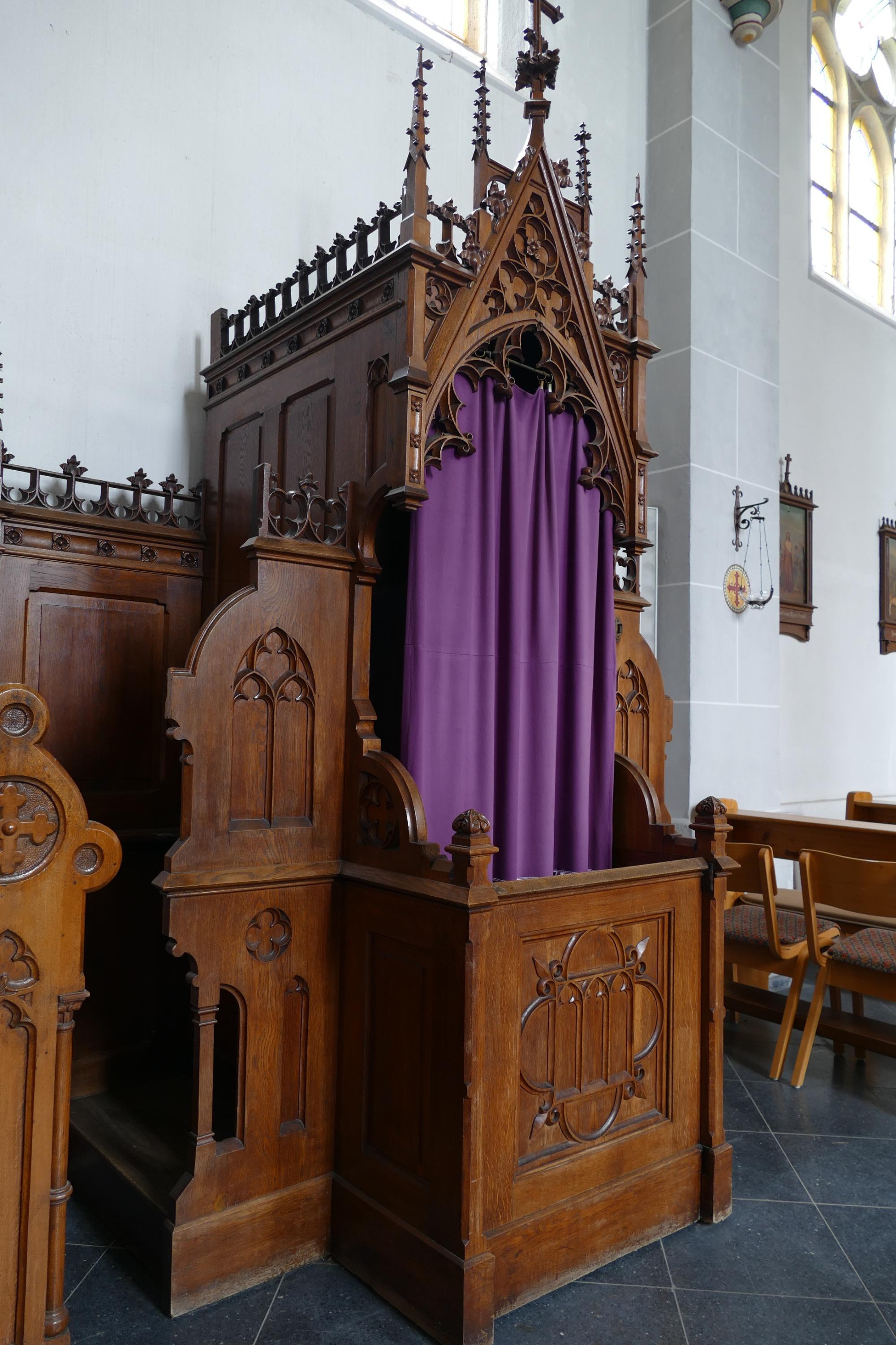 Beichtstuhl, St. Nikolaus Frenz