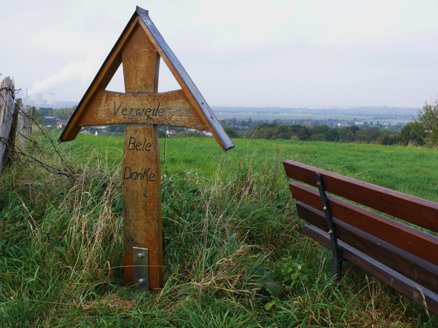 Wegekreuz an der schönen Aussicht Königsbusch Jüngersdorf. (c) Herbert Straßfeld